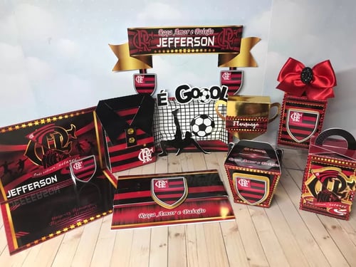 Arquivo de Corte Silhouette Kit Futebol Flamengo