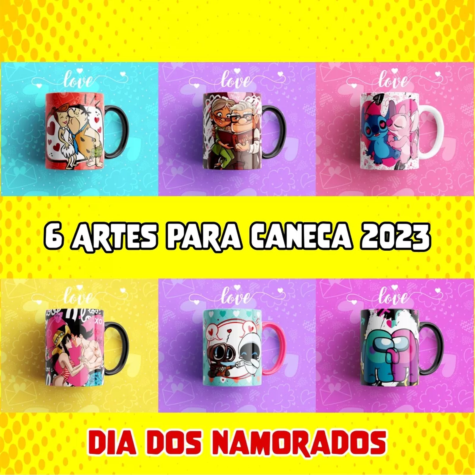 Arte Para Canecas Dia dos Namorados 2023 vol3 - Janete Artes