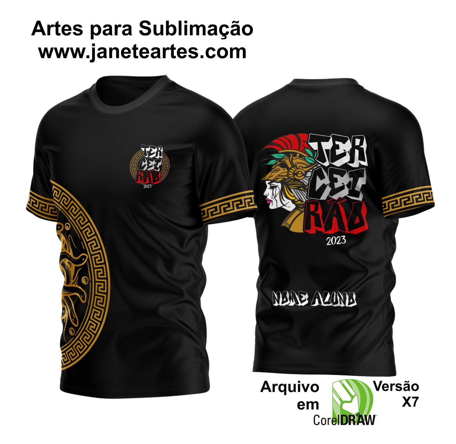 Arte Vetor Camisa Terceirão Valquíria 2023 escudo