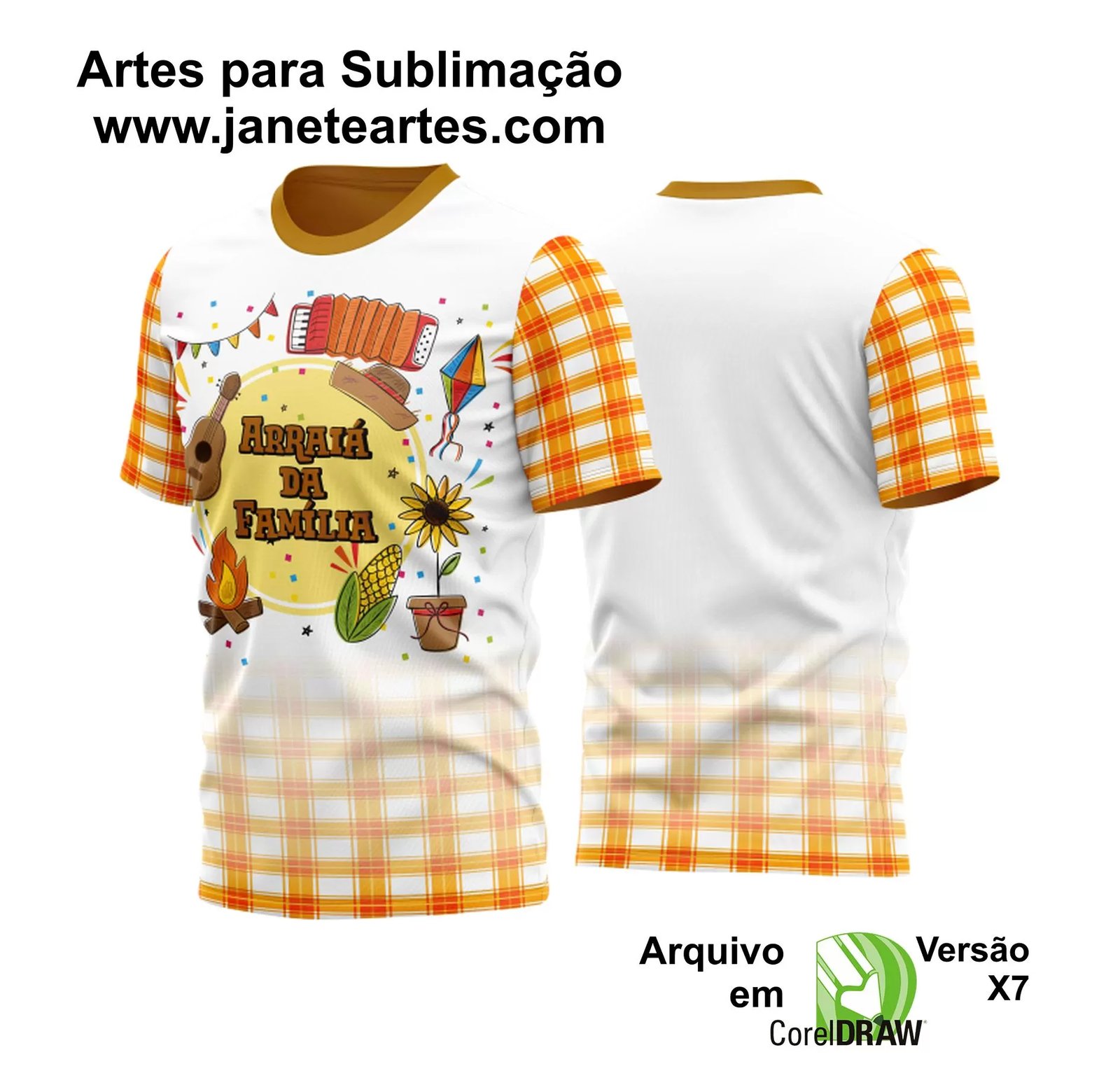 Arte Estampa Camisa Festa Junina Arraiá 2025