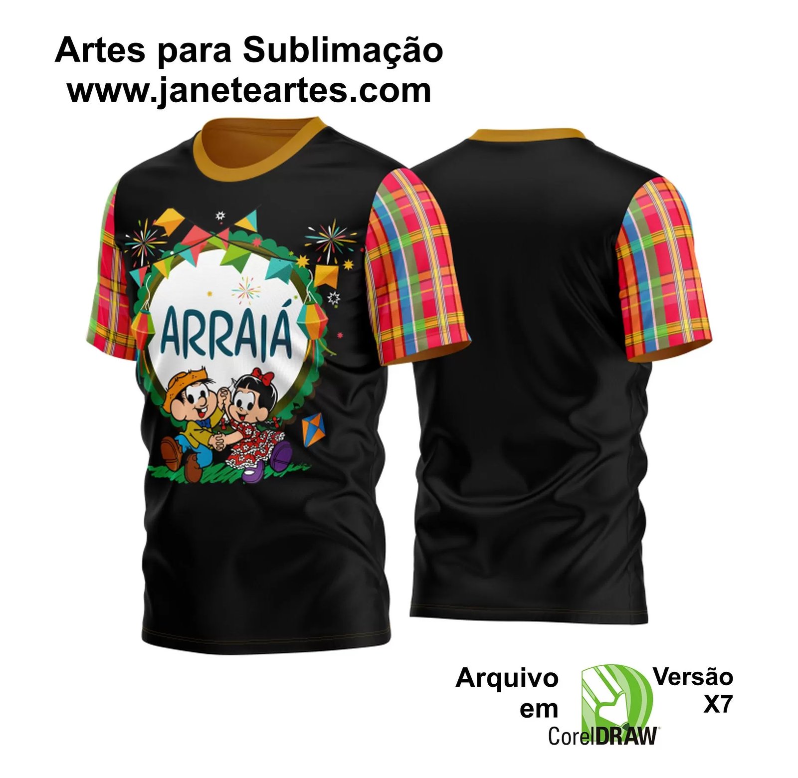 Arte Estampa Camisa Festa Junina Arraiá 2025