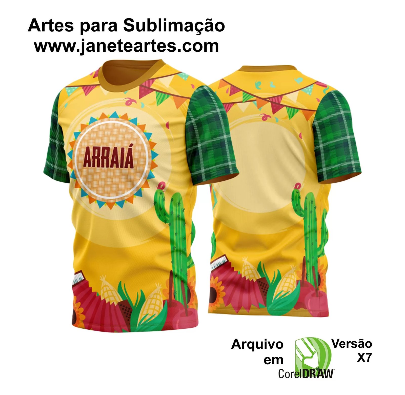 Arte Estampa Camisa Festa Junina Arraiá 2025