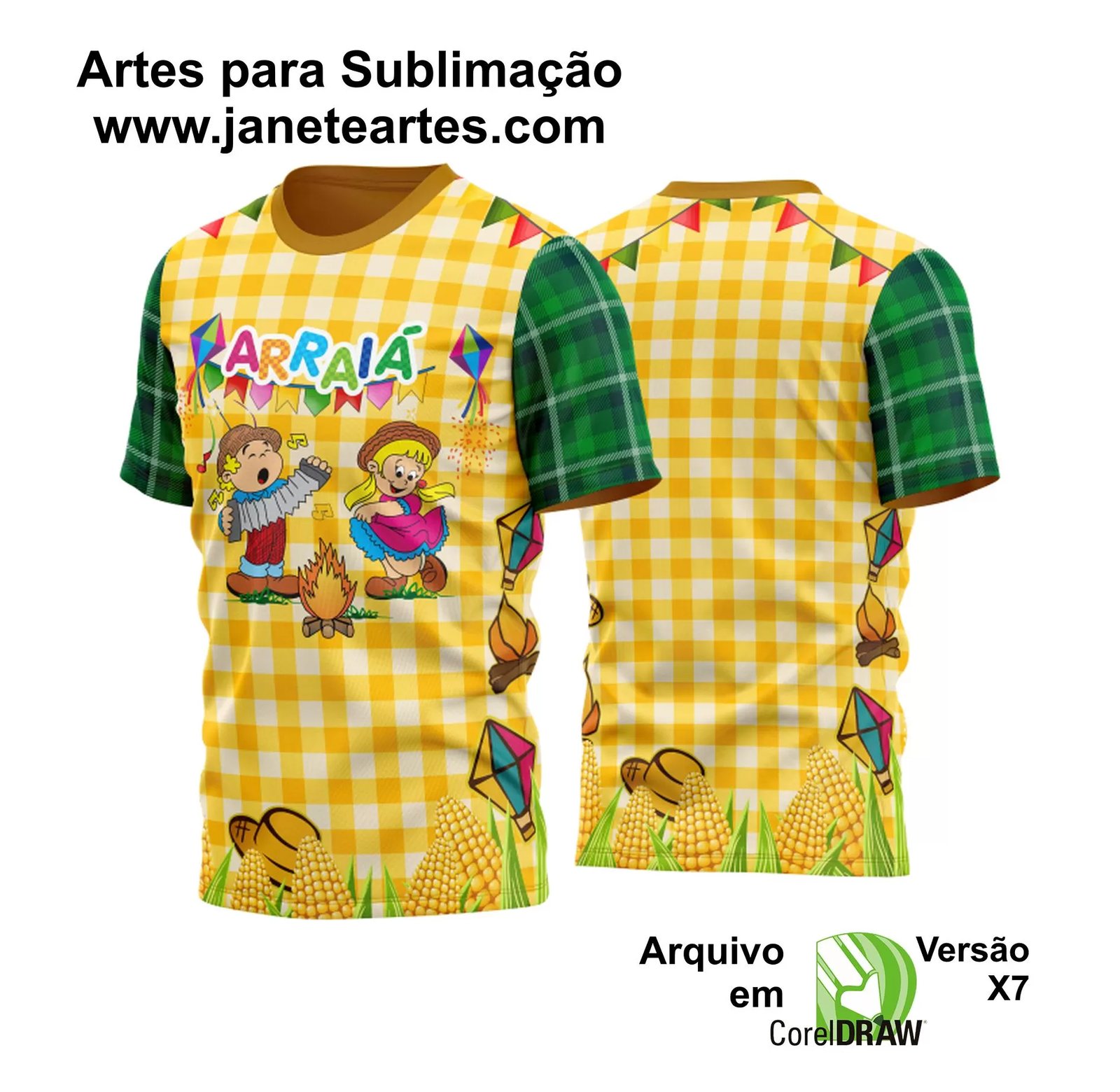 Arte Estampa Camisa Festa Junina Arraiá 2025