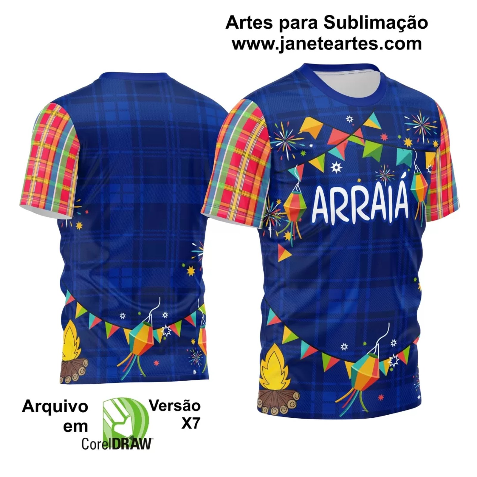 Arte Estampa Camisa Festa Junina Arraiá 2025
