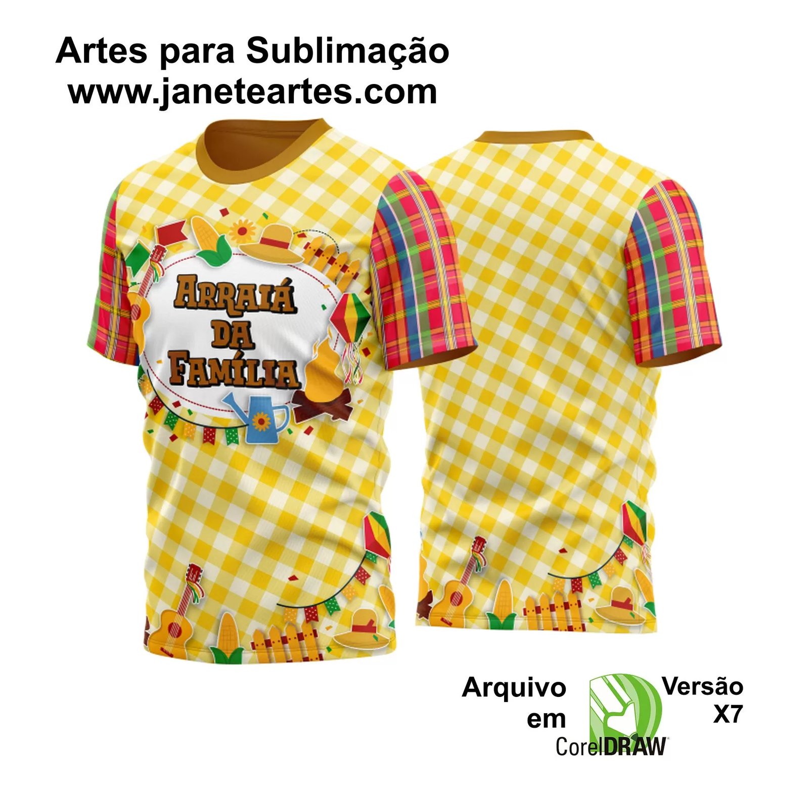 Arte Estampa Camisa Festa Junina Arraiá 2025