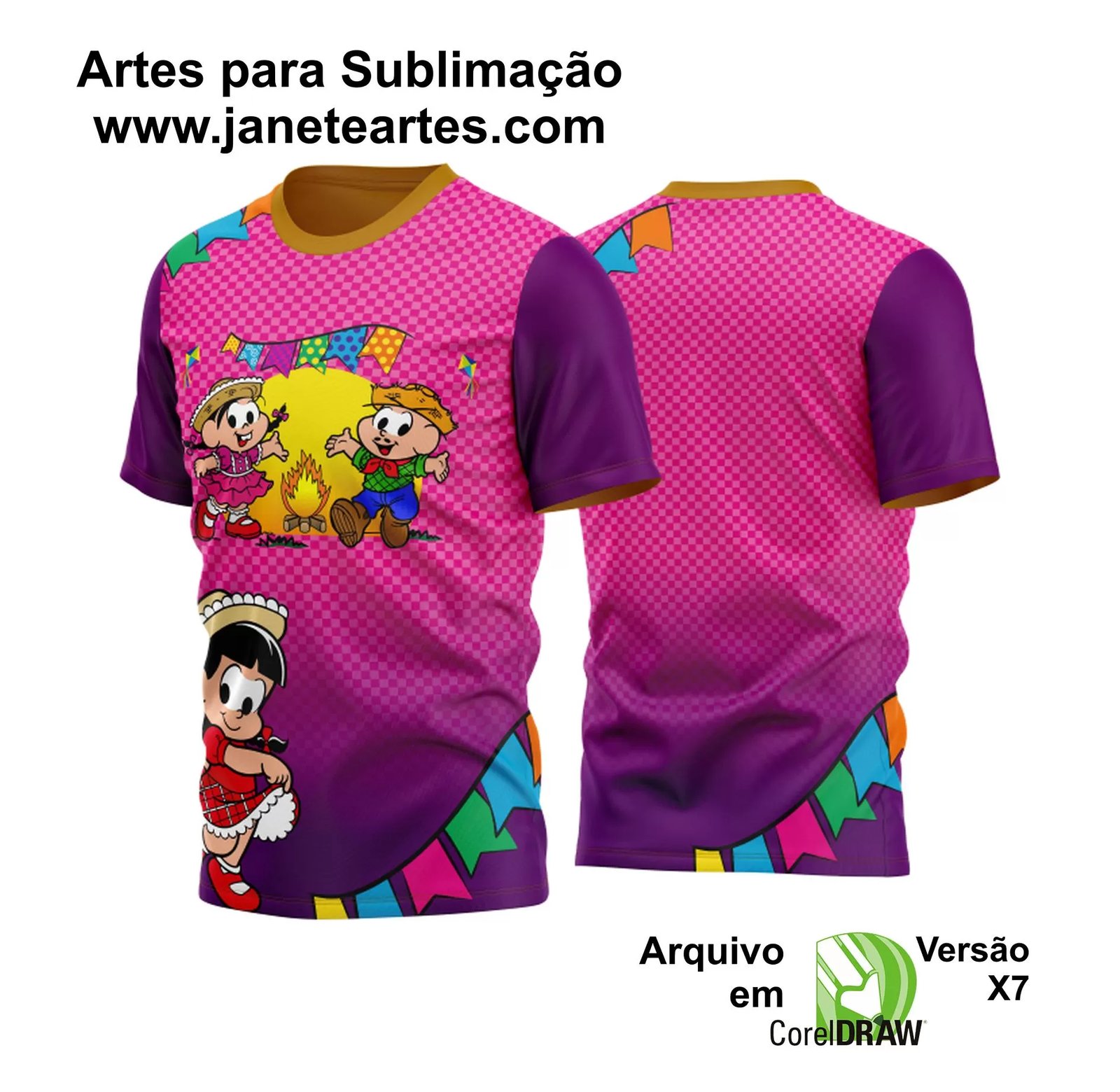 Arte Estampa Camisa Festa Junina Arraiá 2025