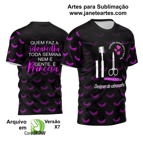 Arte Estampa Camisa Profissão - Designer de Sobrancelhas Arte Estampa Camisa Profissão - Designer de Sobrancelhas