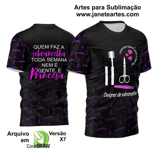 Arte Estampa Camisa Profissão - Designer de Sobrancelhas Arte Estampa Camisa Profissão - Designer de Sobrancelhas