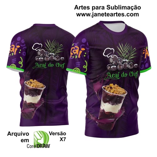 Arte Estampa Camisa Profissão - Açaí Arte Estampa Camisa Profissão - Açaí