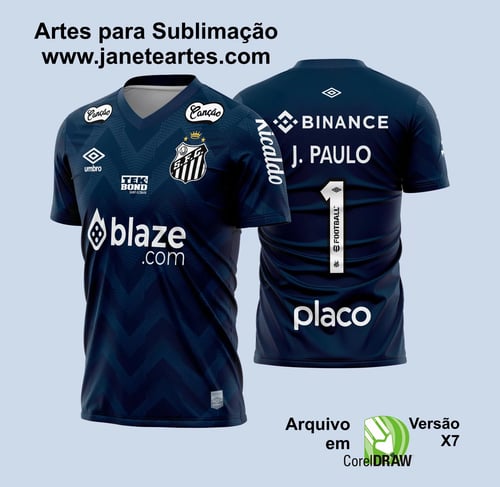 Arte Vetor Camisa Santos Goleiro 2024 - 2025