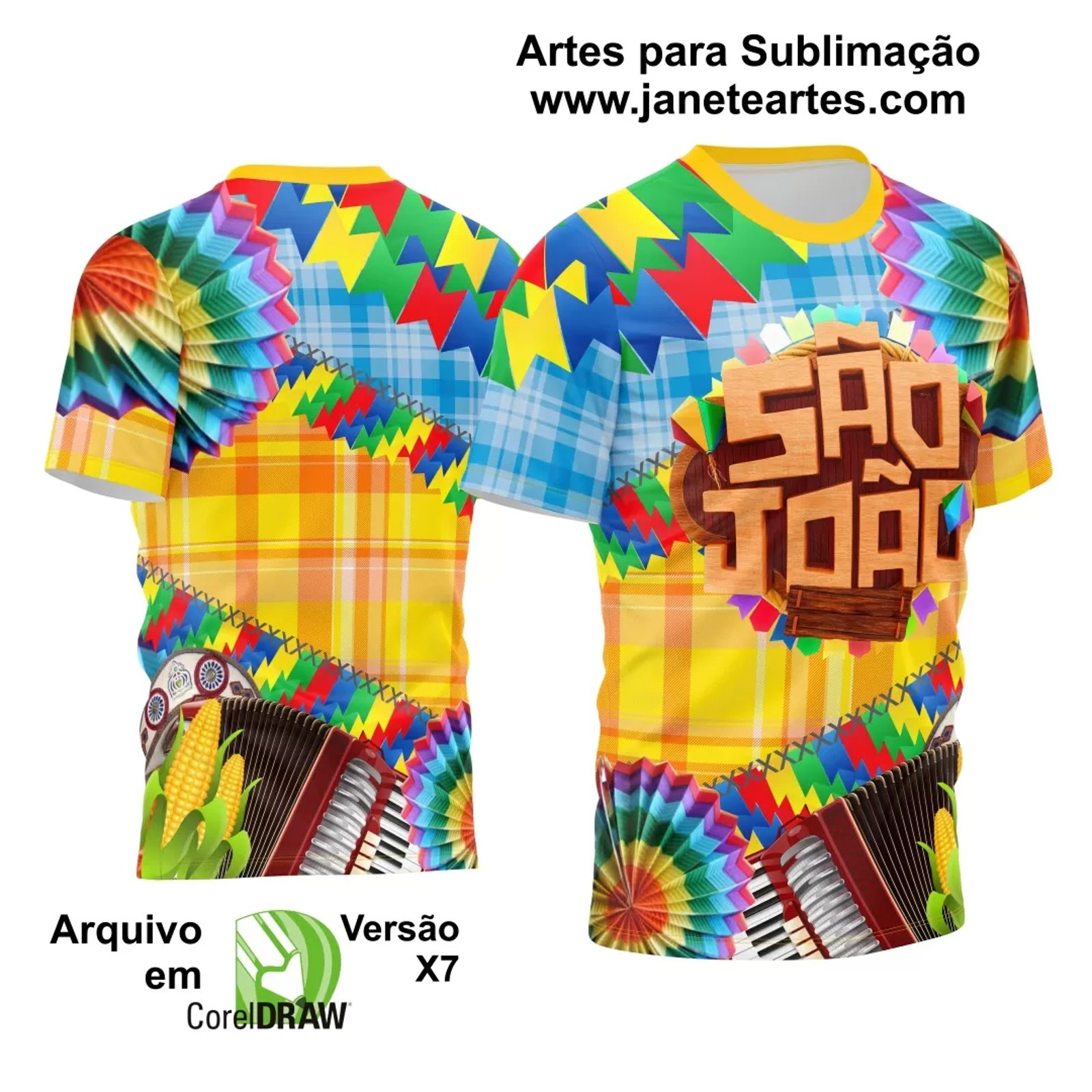 Arte Estampa Camisa Festa Junina Arraiá 2025