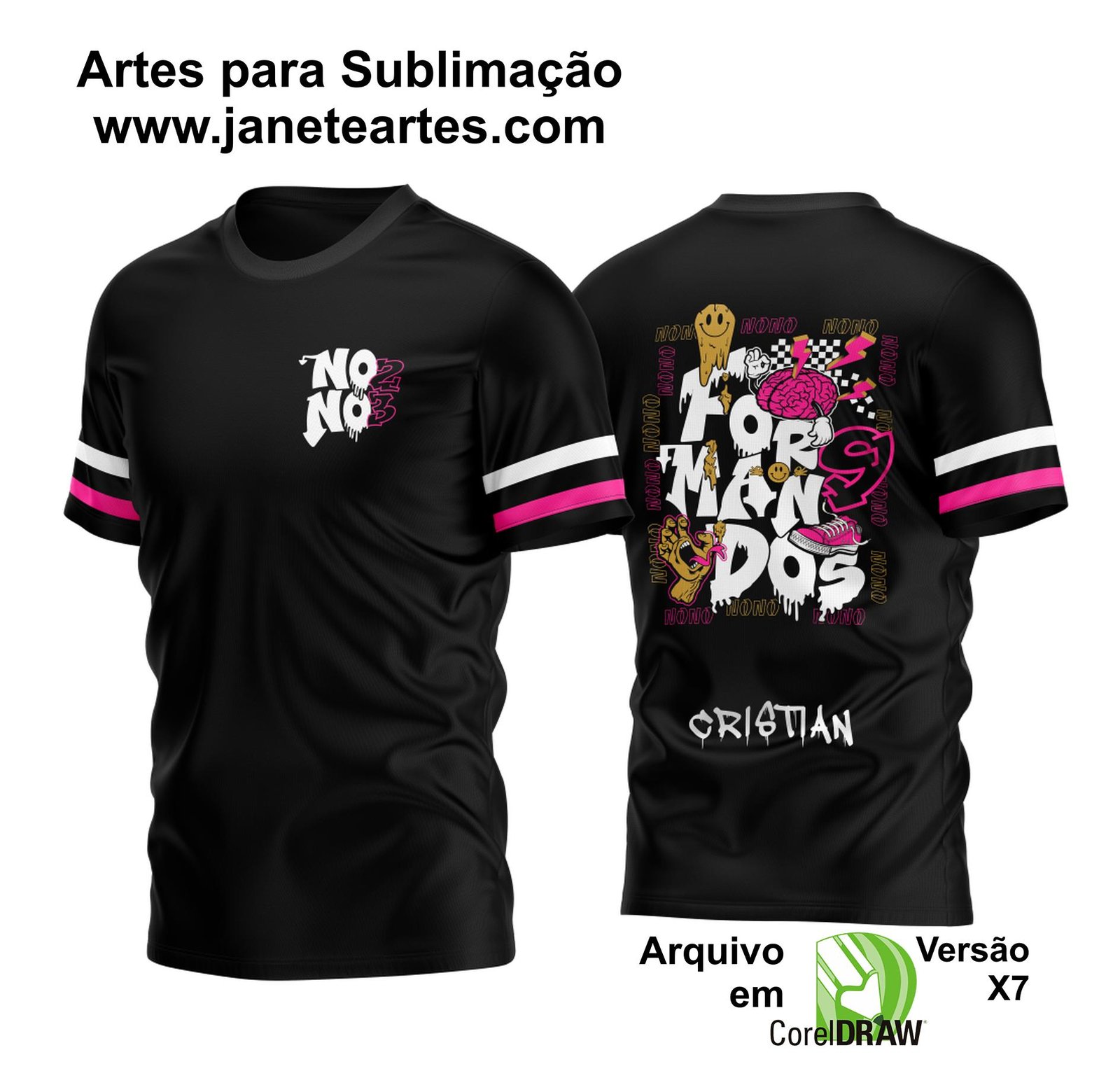 Arte Vetor Camisa Formandos Nono Ano 2023 Rosa
