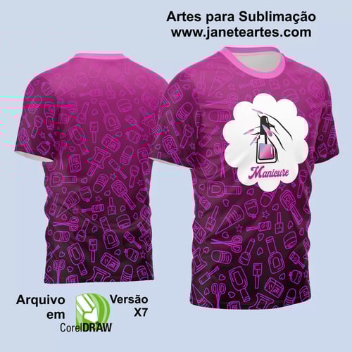 Arte Estampa Camisa Profissão - Manicure Arte Estampa Camisa Profissão - Manicure