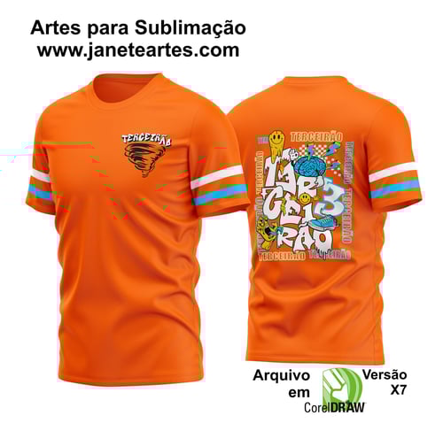Arte Vetor Camisa Terceirão Laranja 2023 Formandos
