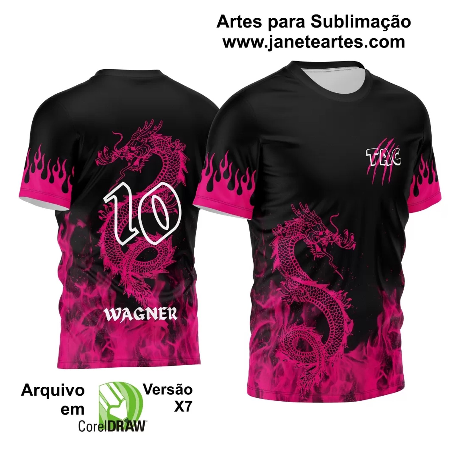 Arte Vetor Camisa Interclasse Dragão 2024