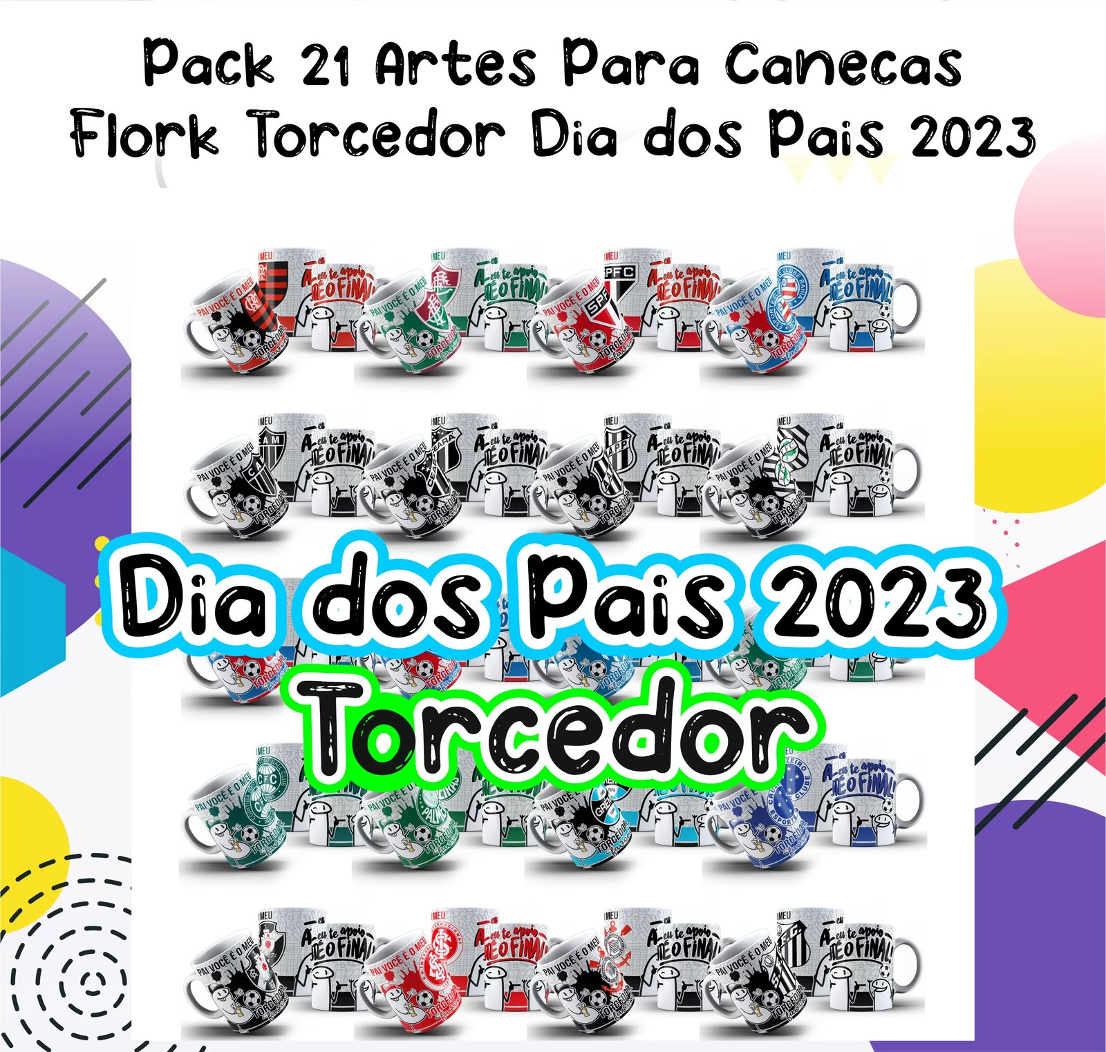 Artes Para Caneca Dia Dos Pais 2023 Flork Torcedor: Celebrando o Amor Paterno com Personalização - Janete Artes