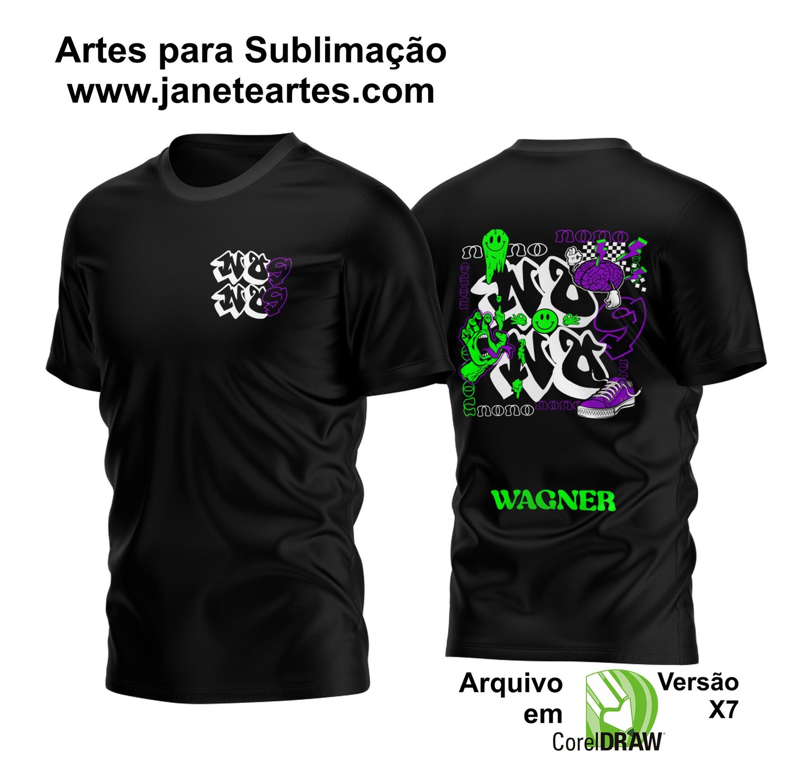 Arte Vetor Camisa Nono Ano Graffiti 2023