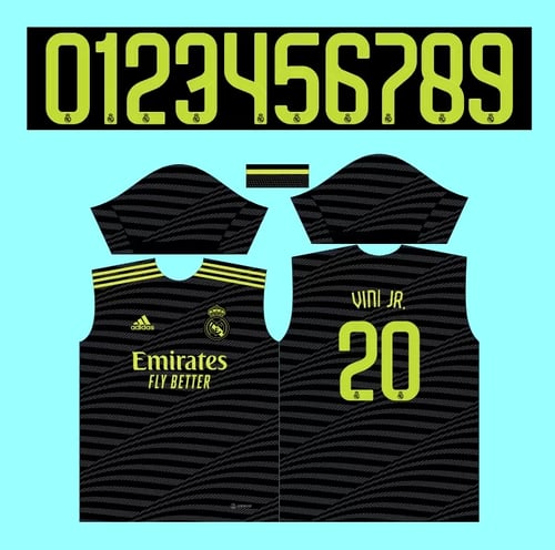 Arte Vetor Camisa Real Madrid Third 2022 2023