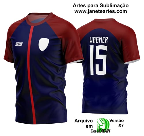 Arte Vetor Estampa Camisa Time Amador Futebol 2024 Arte Vetor Estampa Camisa Time Amador Futebol 2024
