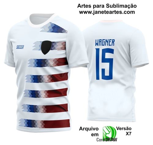 Arte Vetor Estampa Camisa Time Amador Futebol 2024 Arte Vetor Estampa Camisa Time Amador Futebol 2024