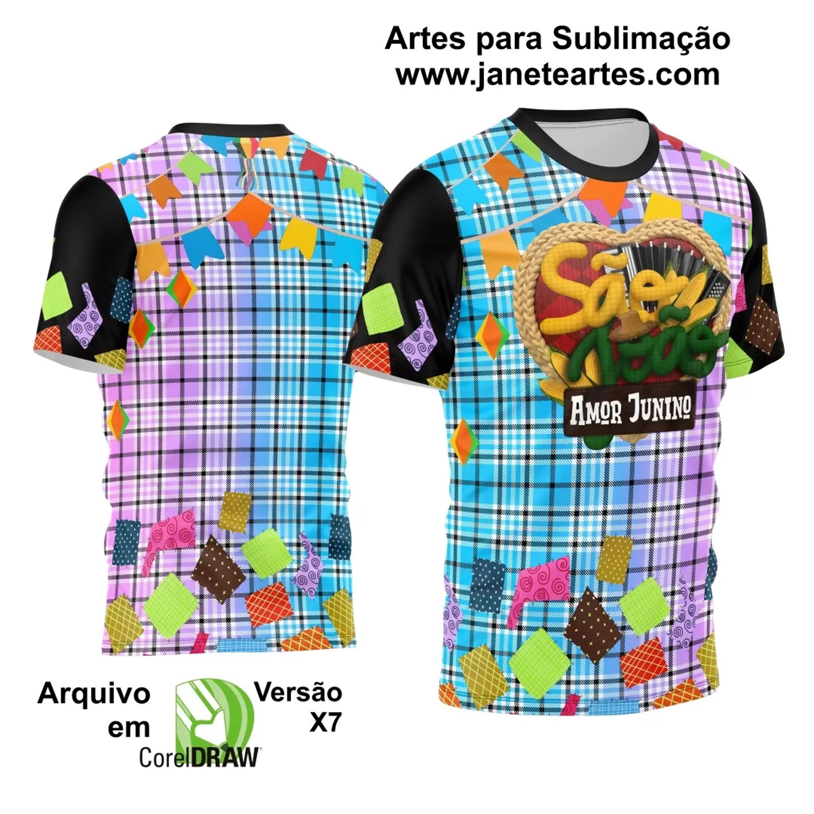 Arte Estampa Camisa Festa Junina Arraiá 2025
