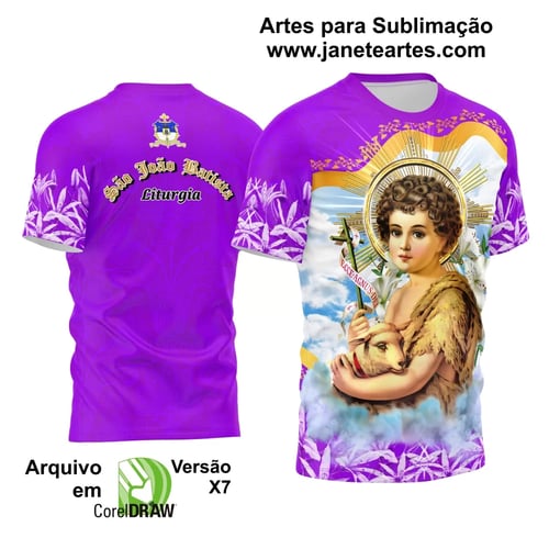 Arte Camisa Estampa Religião 2025 - São João Batista