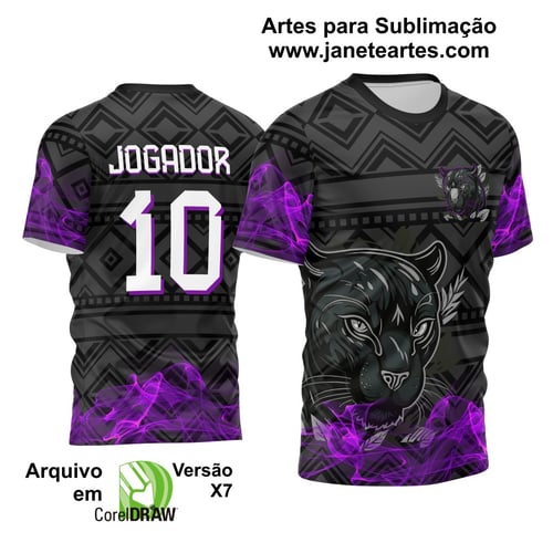 Arte Vetor Camisa Pantera Negra Polígonos 2023