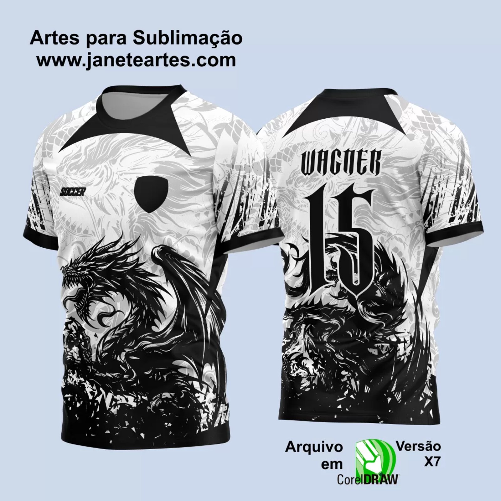 Arte Vetor Camisa Interclasse Dragão 2024