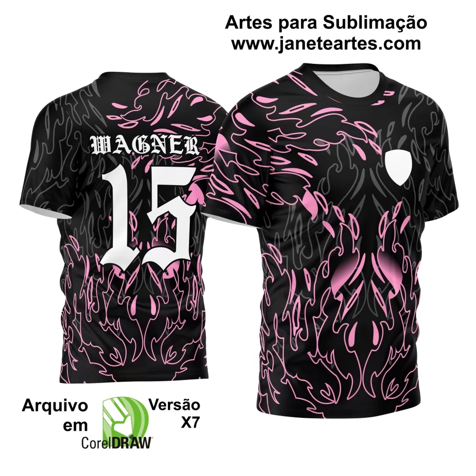 Arte Vetor Camisa InterClasse 2024 Chamas