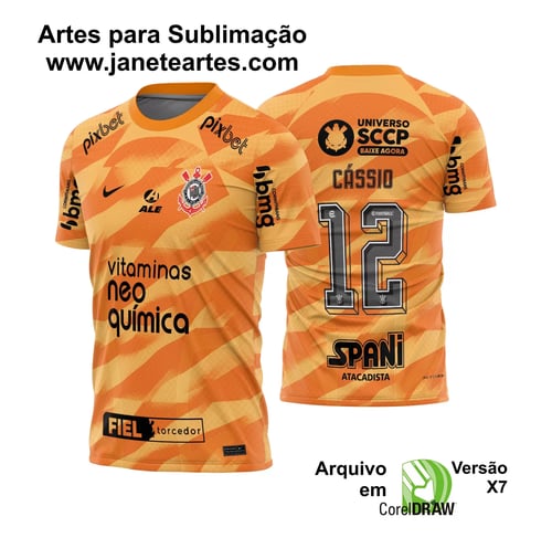 Arte Vetor Camisa CORINTHIANS 2023 - 2024 GOLEIRO