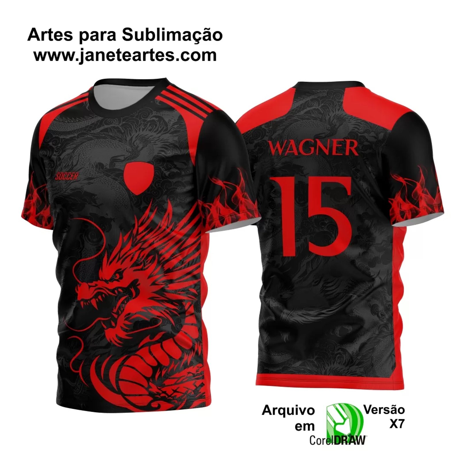 Arte Vetor Camisa Interclasse Dragão 2024
