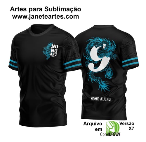 Arte Vetor Camiseta Nono Ano Dragão Azul 2023