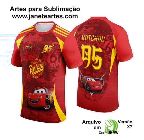 Arte Estampa Camisa Interclasse Relâmpago Mcqueen Carros
