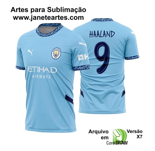 Arte Vetor Camisa Manchester City Titular 2024 - 2025