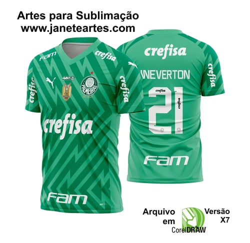 Arte Vetor Camisa Palmeiras Goleiro 2024 - 2025 Arte Vetor Camisa Palmeiras Goleiro 2024 - 2025