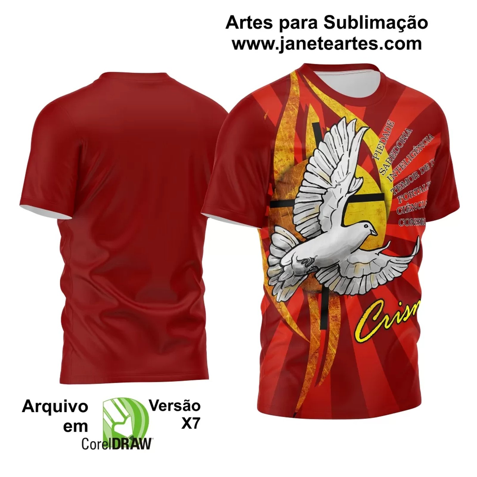 Arte Estampa Camisa Crisma 2024 Espirito Santo