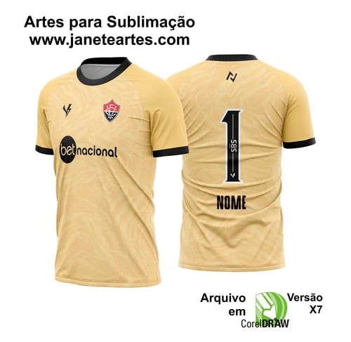 Arte Vetor Camisa EC Vitoria Goleiro  2023 - 2024 Arte Vetor Camisa EC Vitoria Goleiro  2023 - 2024