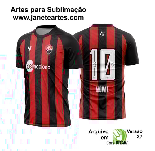 Arte Vetor Camisa EC Vitoria Titular 2023 - 2024 Arte Vetor Camisa EC Vitoria Titular 2023 - 2024