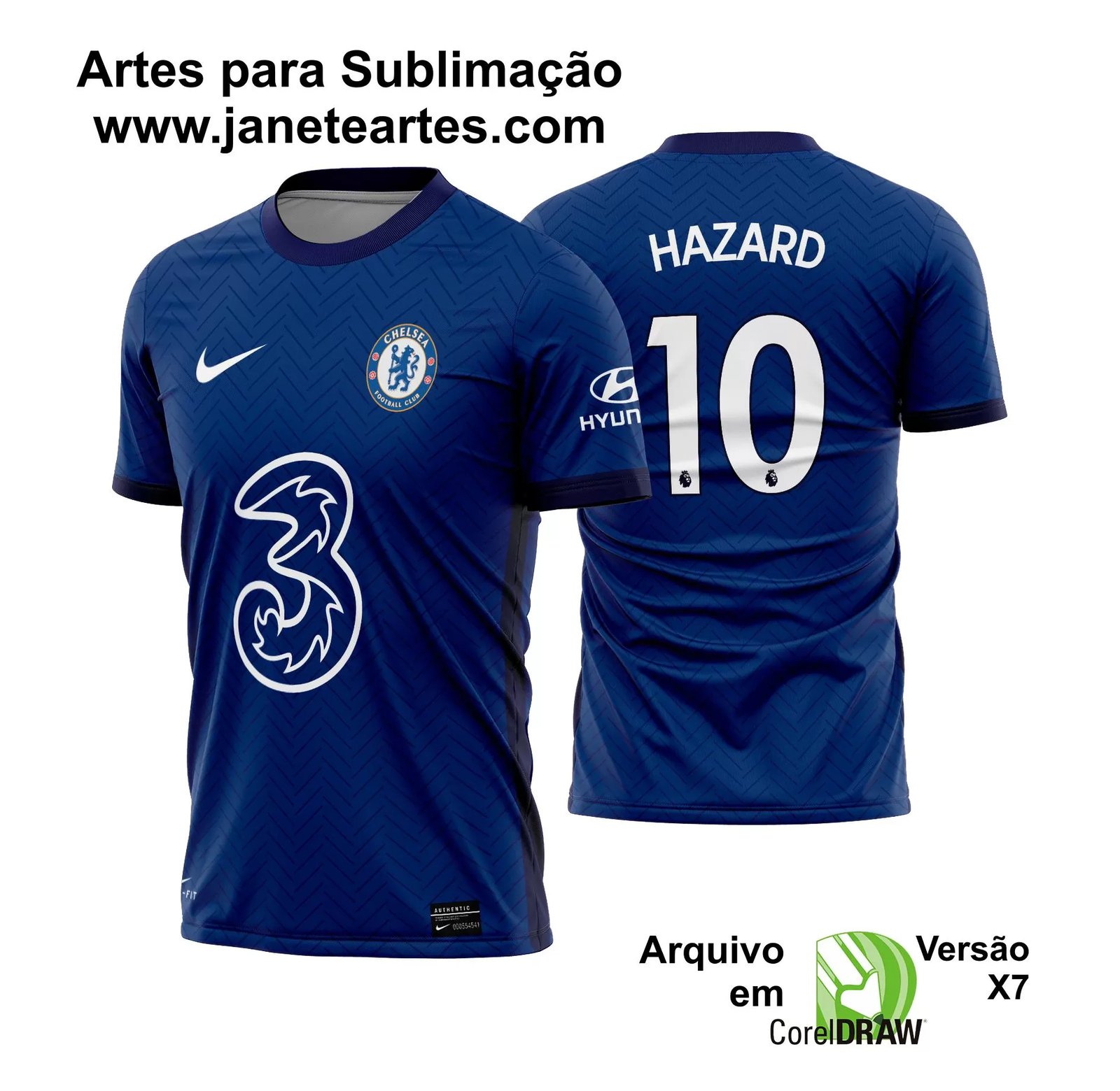Arte Vetor Camisa Chelsea Titular 2020 - 2021 - Janete Artes