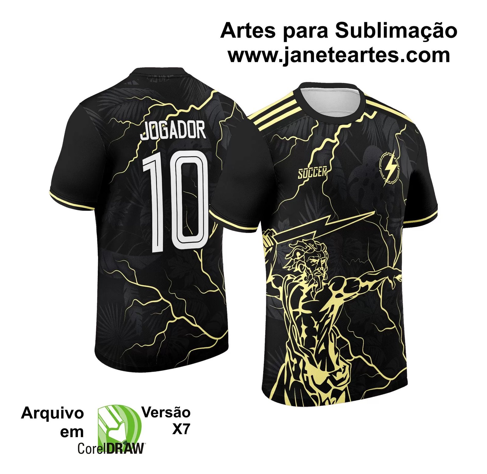 Arte Vetor Camisa Interclasse Zeus Raios 2024