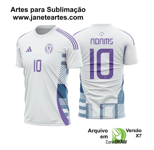 Arte Vetor Camisa Escócia Reserva 2024 - 2025 Arte Vetor Camisa Escócia Reserva 2024 - 2025