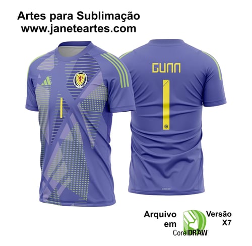 Arte Vetor Camisa Escócia Goleiro 2024 - 2025 Arte Vetor Camisa Escócia Goleiro 2024 - 2025