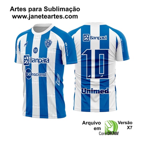 Arte Vetor Camisa Paysandu Titular 2024 - 2025