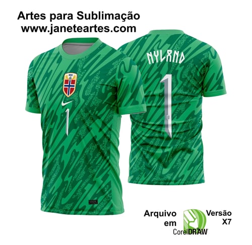 Arte Vetor Camisa Noruega Goleiro 2024 - 2025 Arte Vetor Camisa Noruega Goleiro 2024 - 2025