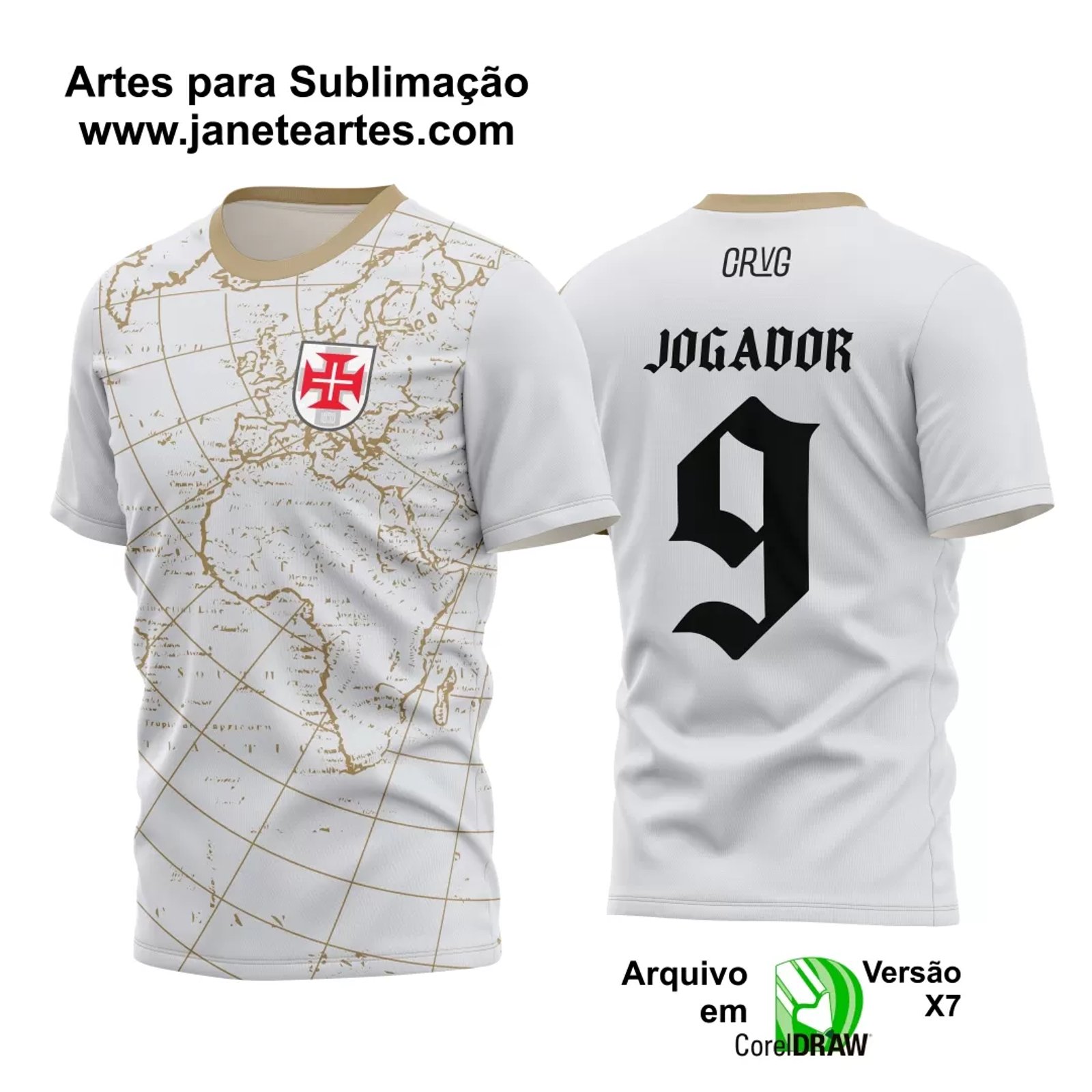 Arte Vetor Camisa Vasco da Gama Mapa