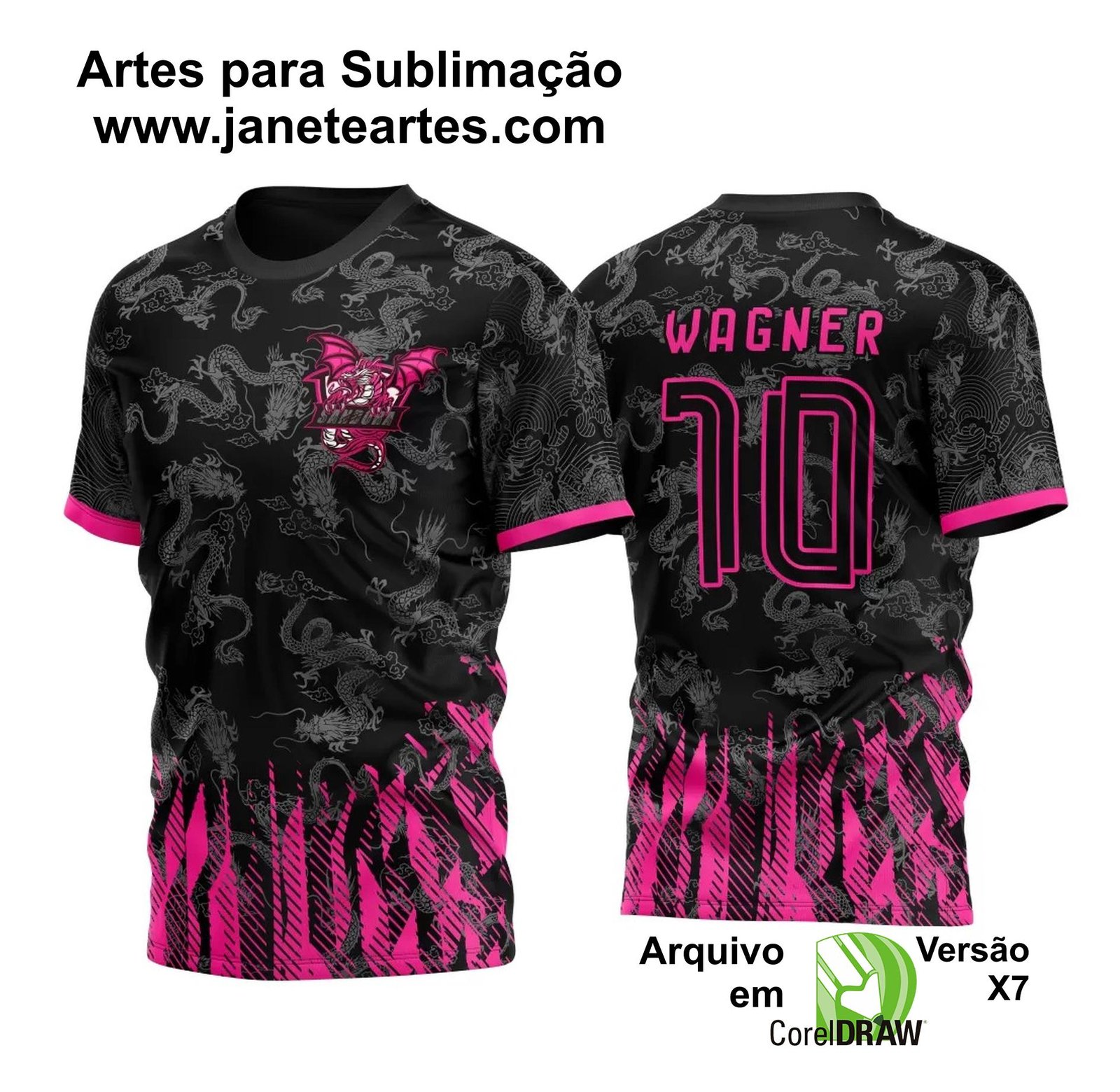 Arte Vetor Camisa de Time Dragão 2023 Fantasia