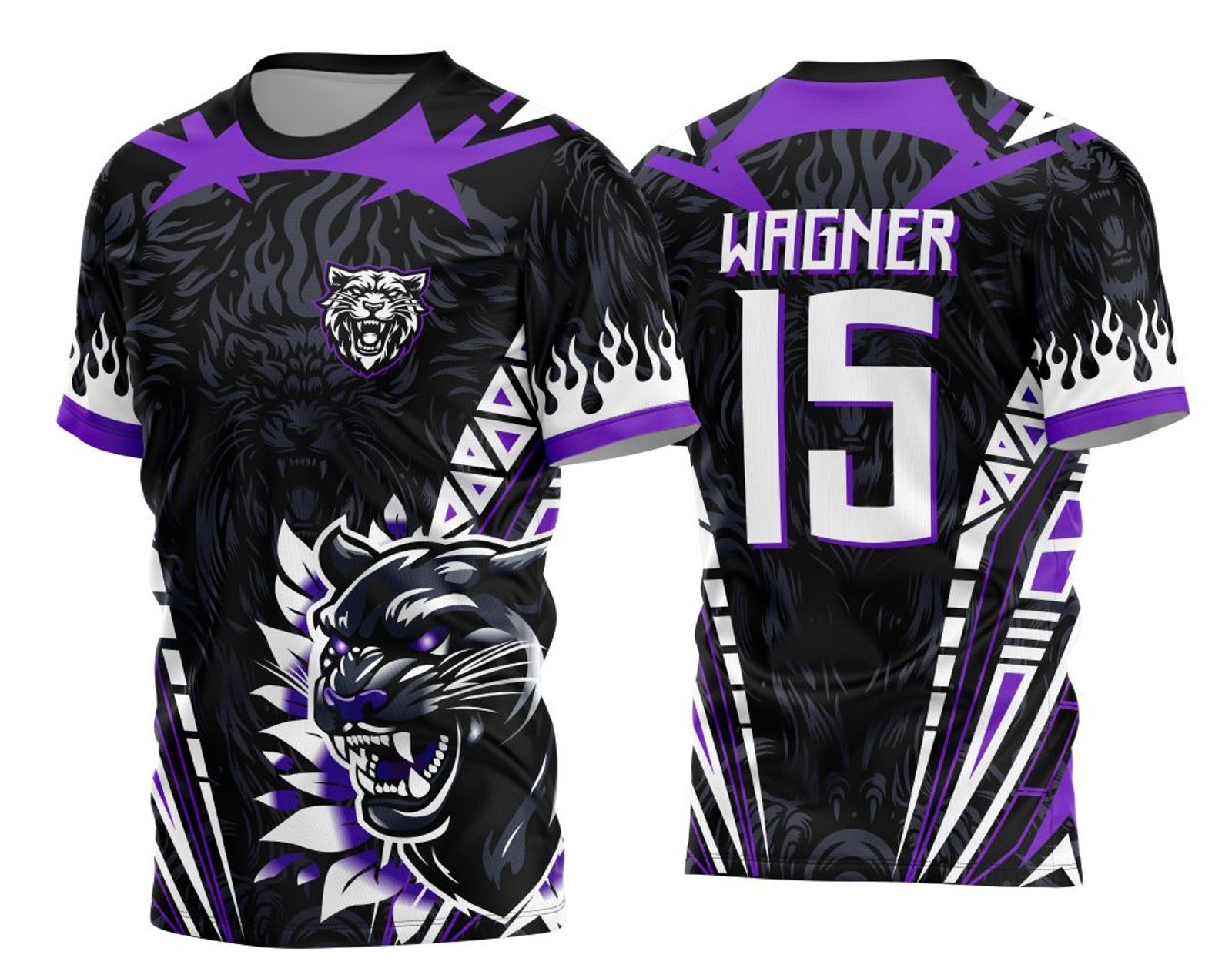 Arte Vetor Camisa Interclasse Pantera Roxa 2024 com Fohas