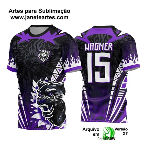 Arte Vetor Camisa Interclasse Pantera Roxa 2024 com Fohas V2