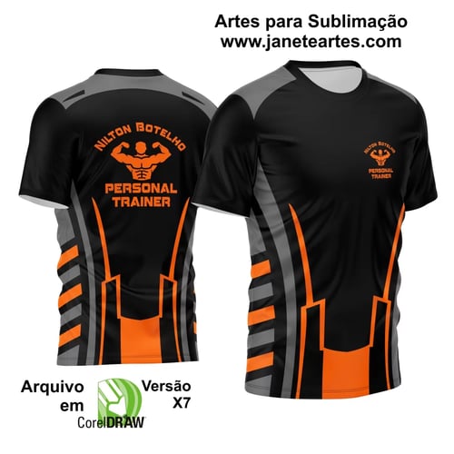 Arte Estampa Camisa Profissão - Personal Trainer Academia