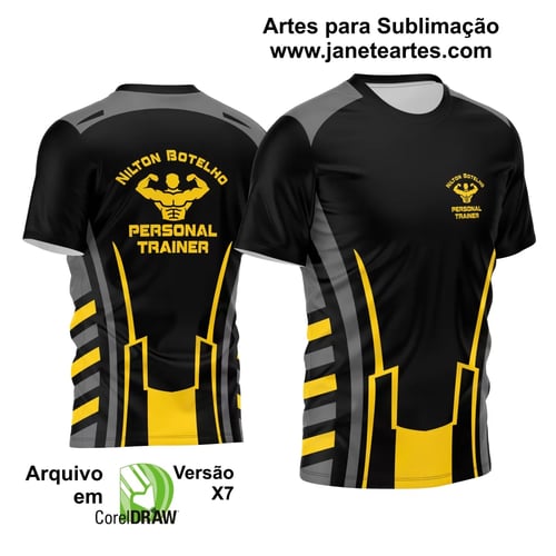 Arte Estampa Camisa Profissão - Personal Trainer Academia